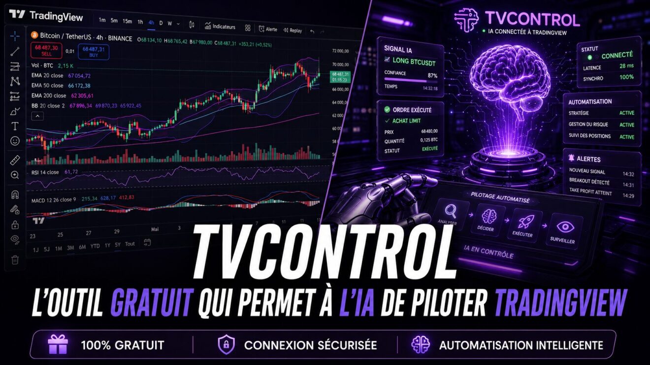 TVControl, outil MCP gratuit pour connecter une IA à TradingView Desktop, coder en Pine Script et backtester des stratégies